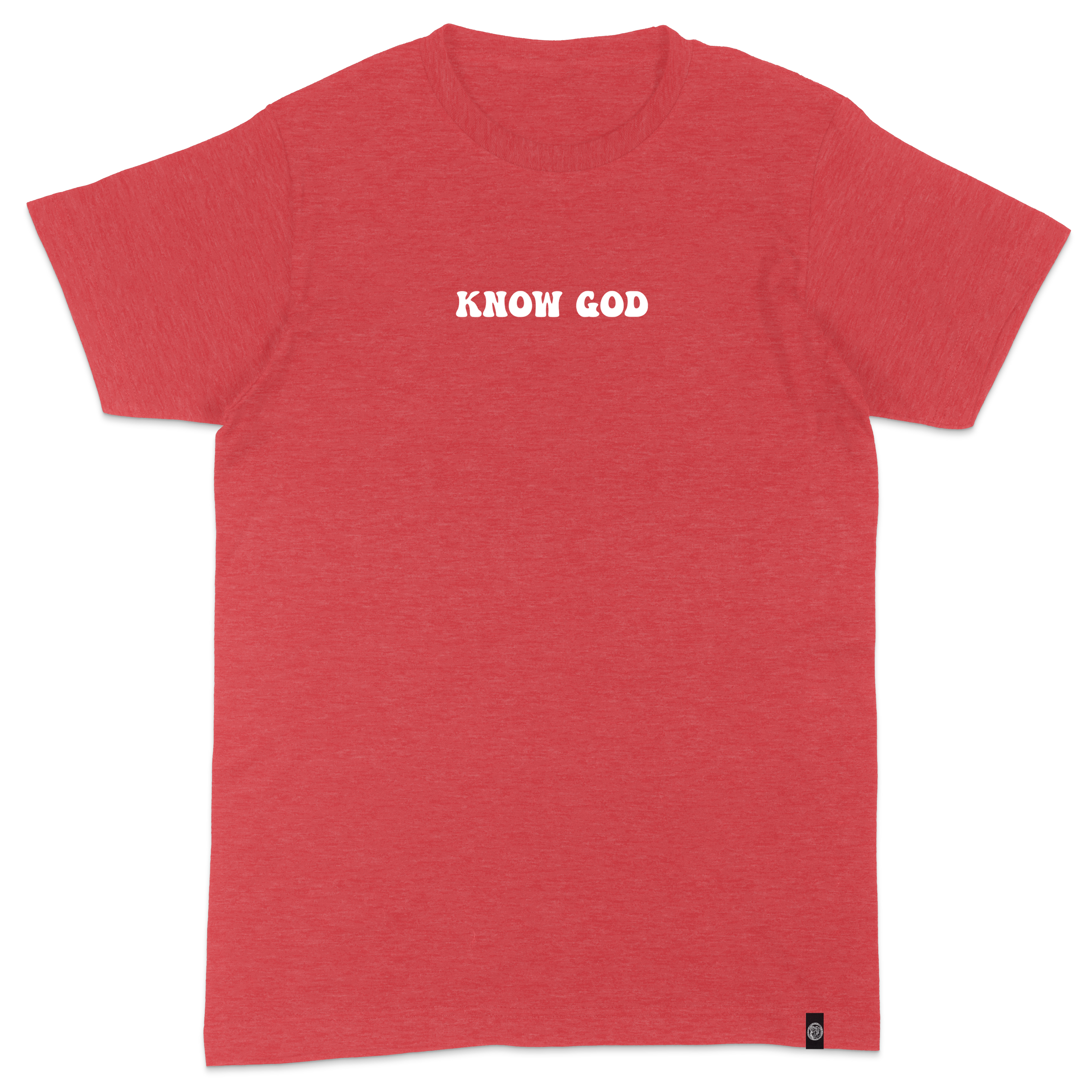 Know God Tee- Heather Red