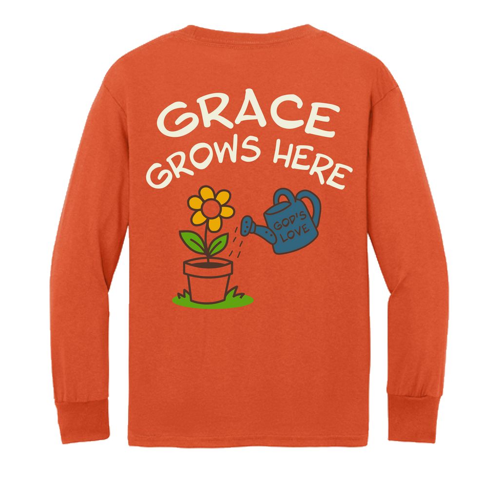 KIDS: Grace Longsleeve Tee - Orange