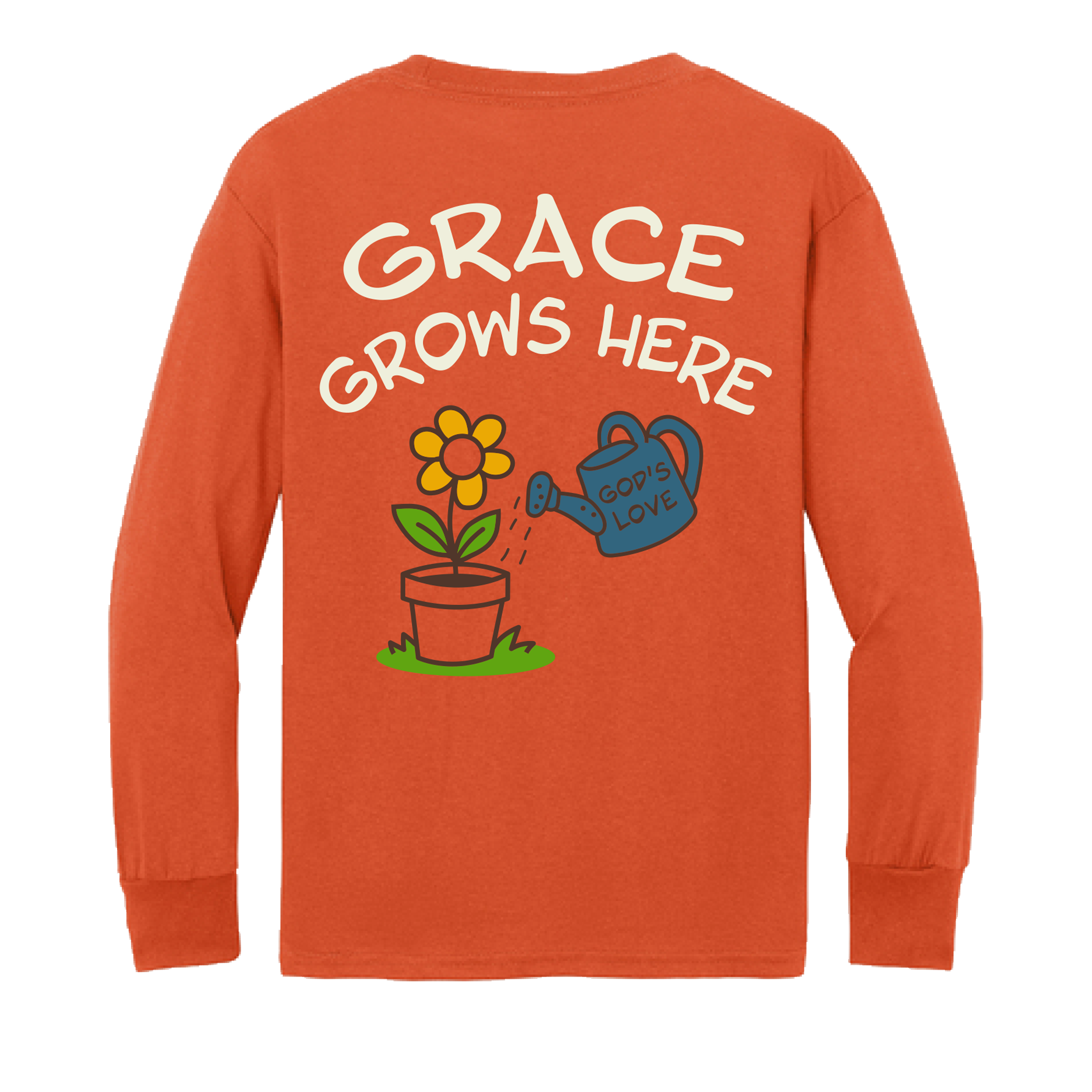 KIDS: Grace Longsleeve Tee - Orange